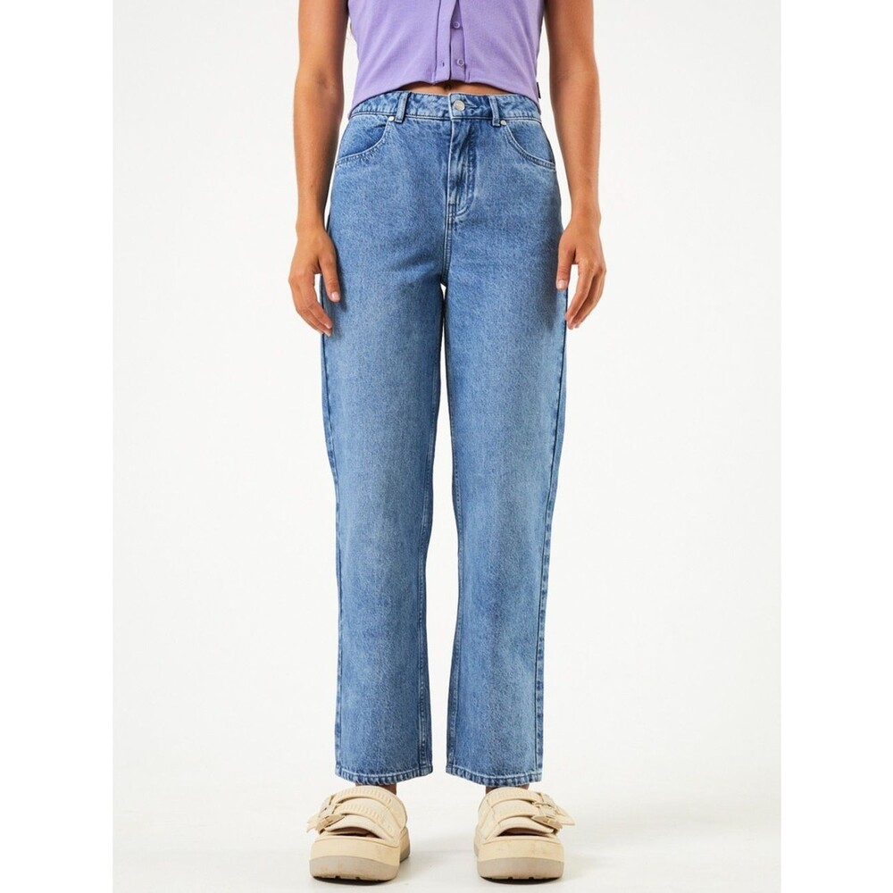 Afends Worn Blue Shelby Wide Leg Denim Modern Clean Girl Jeans Size 28